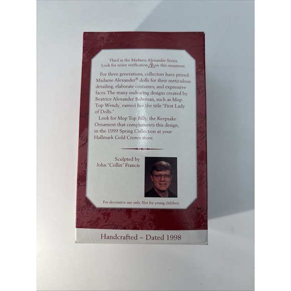 Vintage 1998 Hallmark Keepsake Madame Alexander Mop Top Wendy Ornament - Picture 8 of 11